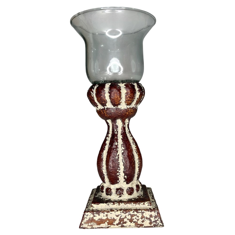 Southern Living at Home Historic Bell Jar Candle Holder Large Rustic Distressed